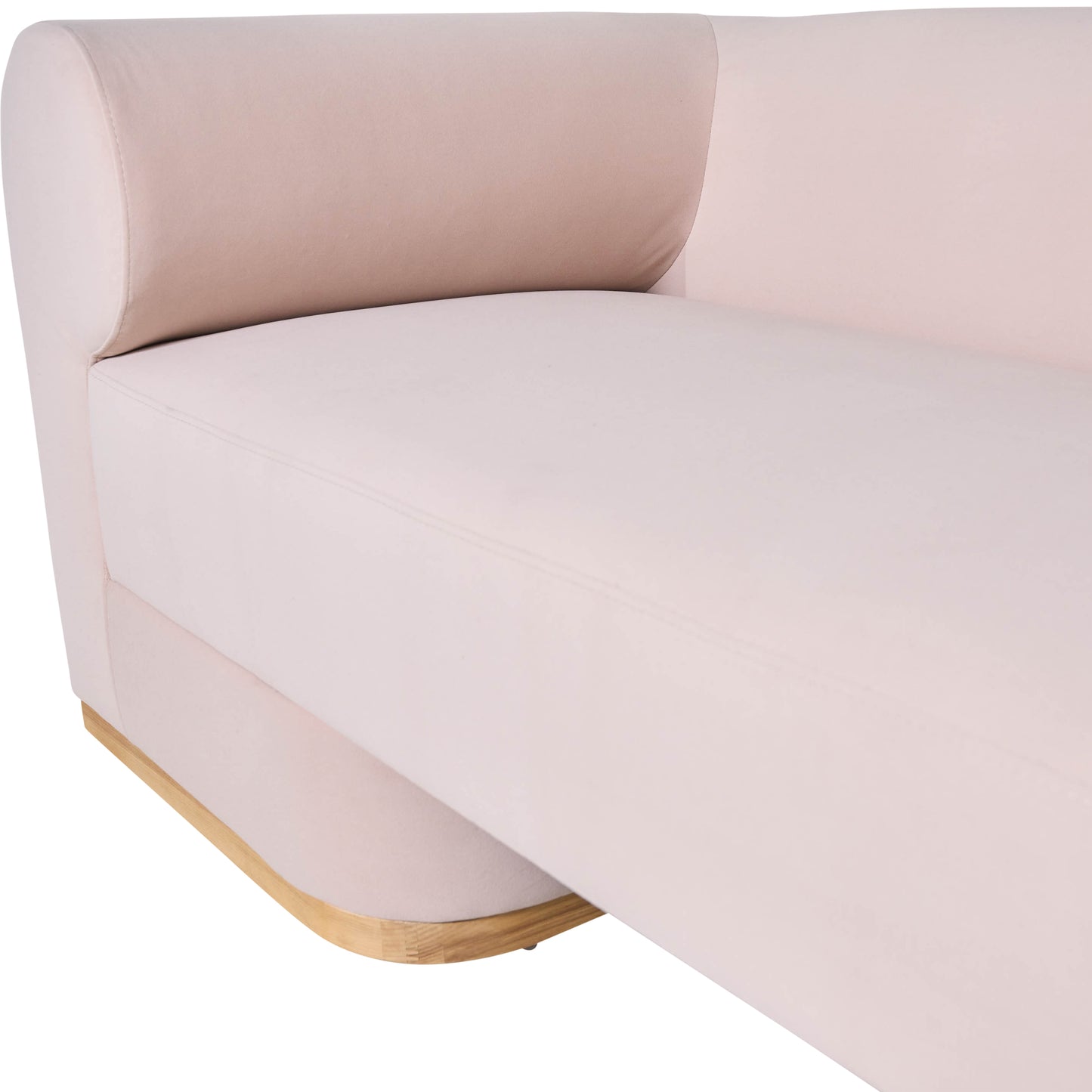 Modern Sofa - Oak Wood Base, Blush Sagebrook Home