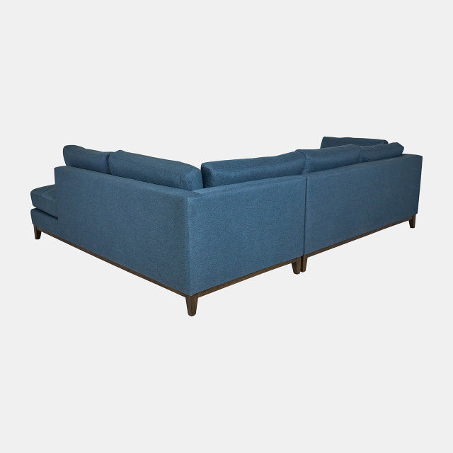 Sagebrook Modern Fixed Corner Sofa Blue Gray