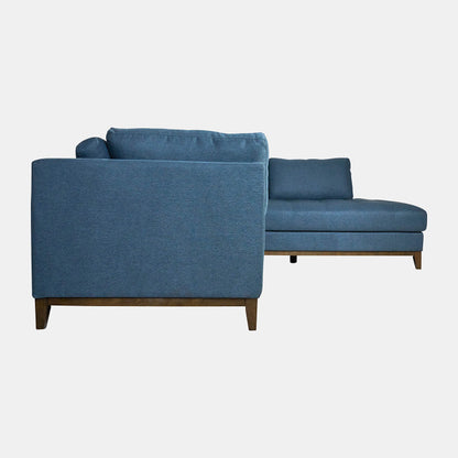 Sagebrook Modern Fixed Corner Sofa Blue Gray