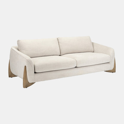 Sagebrook Sofa Wood Accent 3 Seat