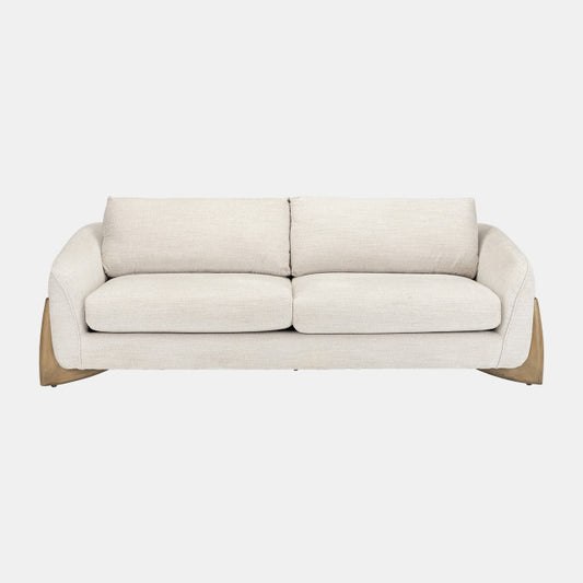 Sagebrook Sofa Wood Accent 3 Seat