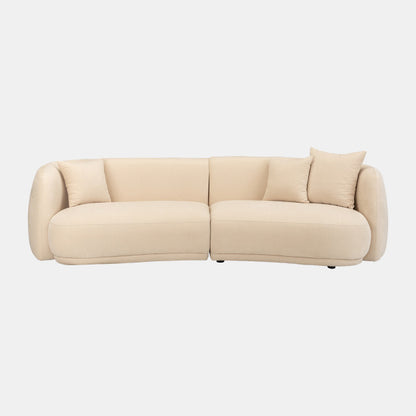 Sagebrook 4-Seat Ivory/Beige Curved Sofa