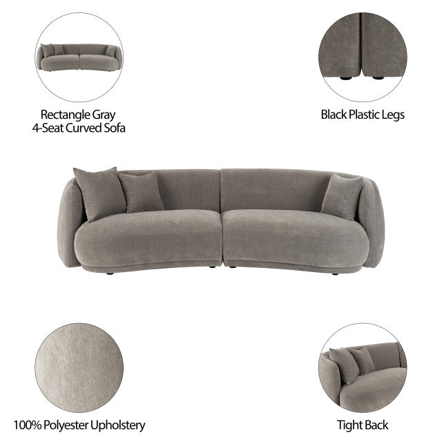 Sagebrook 4-Seat Curved Sofa