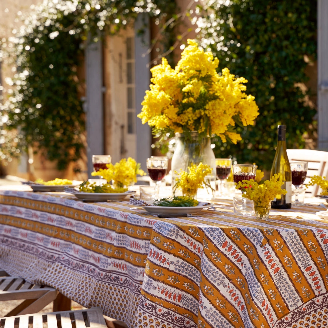 Provence Avignon Dijon & Blue Tablecloth