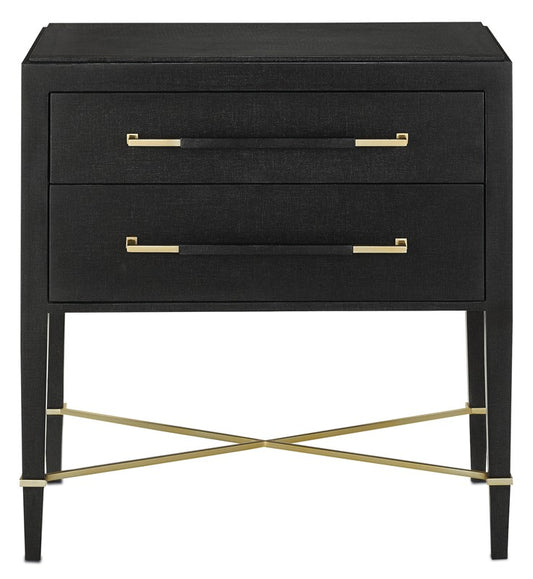 Verona Black Nightstand by Currey and Company