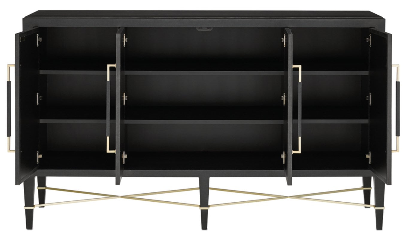 Verona Black Sideboard by Currey and Company