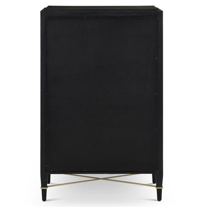 Verona Black Five-Drawer Chest by Currey and Company