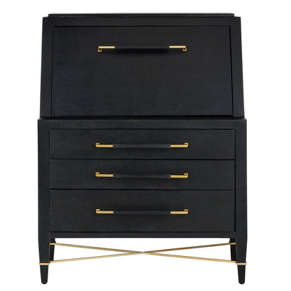 Verona Black Secretary Desk by Currey and Company