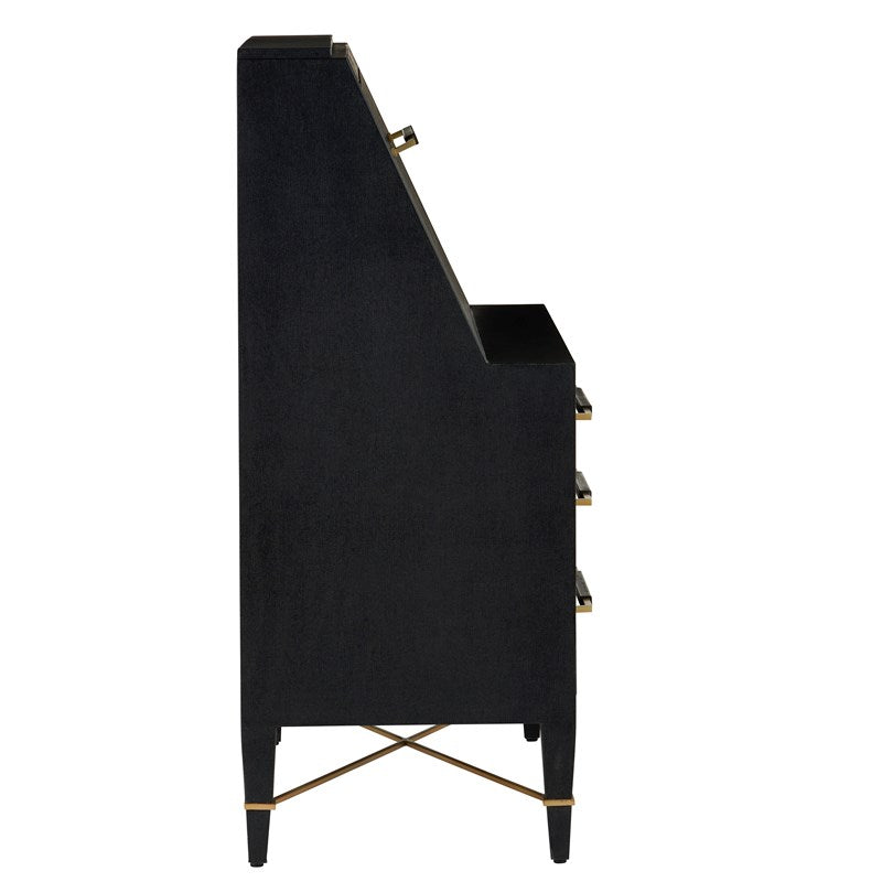 Verona Black Secretary Desk by Currey and Company