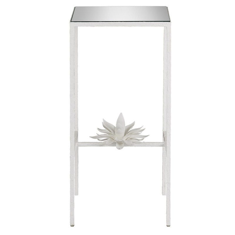 Sisalana White End Table by Currey and Company