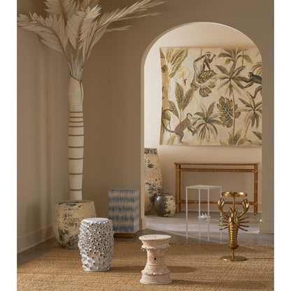 Sisalana White End Table by Currey and Company