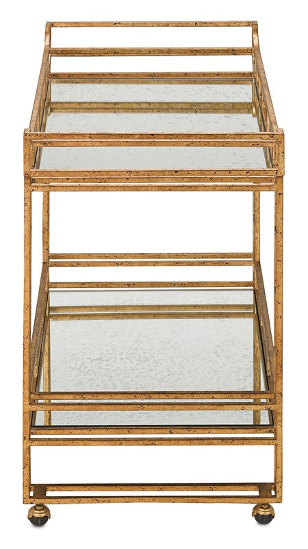 Odeon Gold Bar Cart by Currey and Company