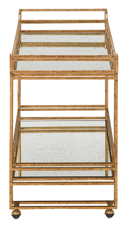 Odeon Gold Bar Cart by Currey and Company