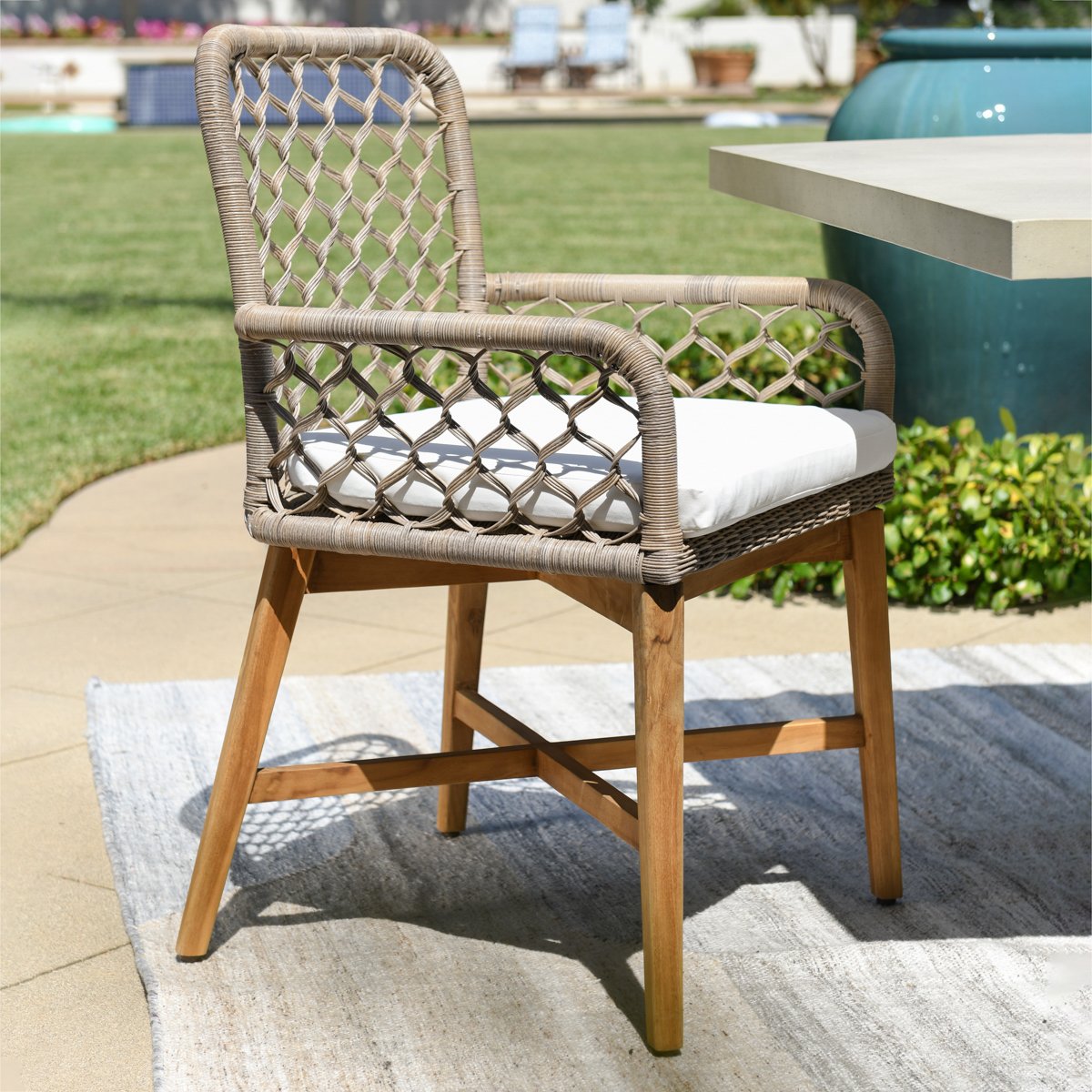 Paulo Outdoor Dining Chair Gray by Classic Home