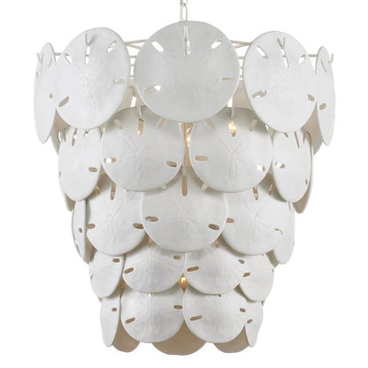 Tulum White Chandelier by Currey and Company