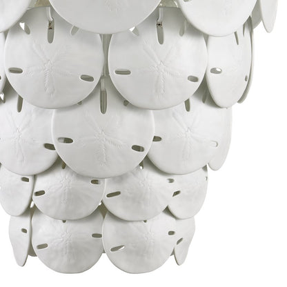 Tulum White Chandelier by Currey and Company