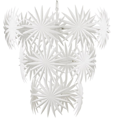 Bismarkia Large White Chandelier by Currey and Company