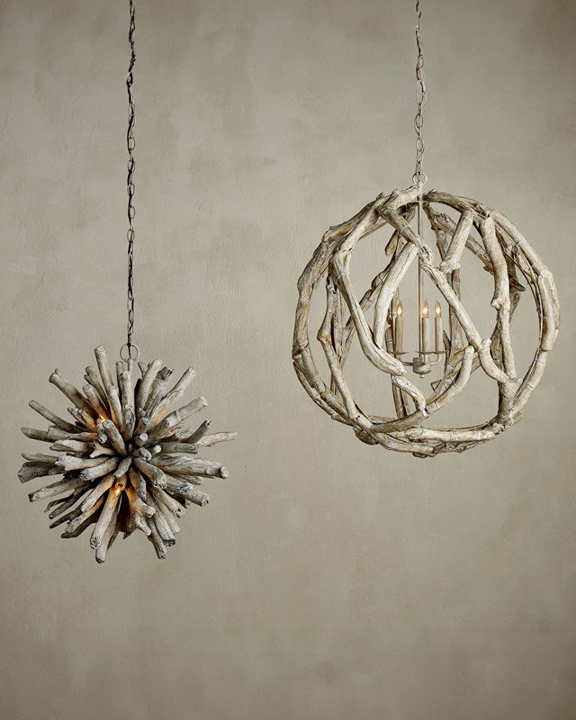 Kuka Driftwood Pendant by Currey and Company