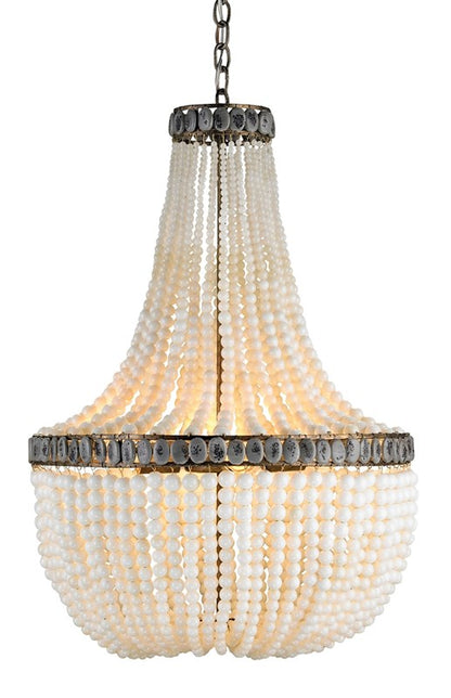 Hedy Cream Beaded Glass Chandelier by Currey and Company