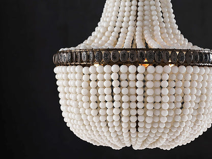 Hedy Cream Beaded Glass Chandelier by Currey and Company