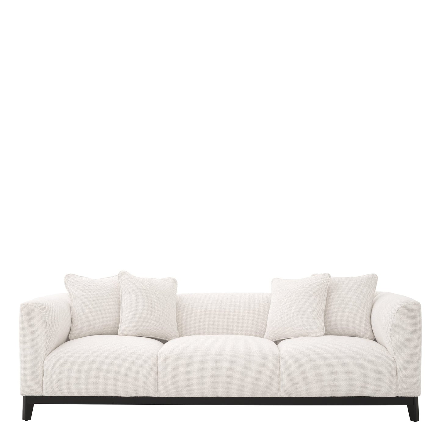 Cream Boucle Contemporary Sofa by Tara Shaw