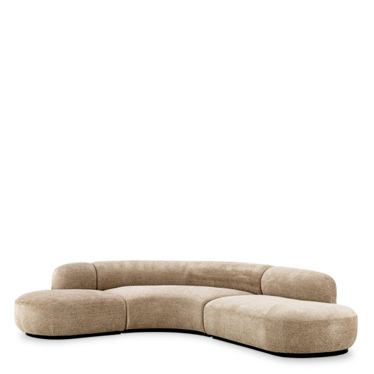 3 Piece Contemporary Sofa in Sand by Tara Shaw