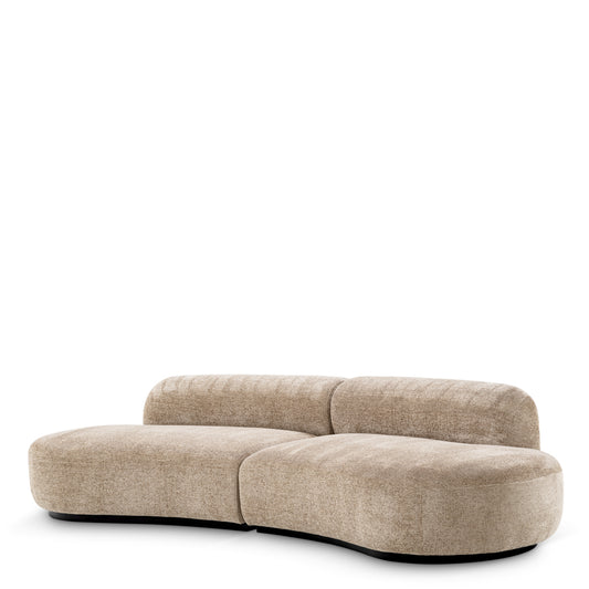 2 Piece Contemporary Sofa In Sand by Tara Shaw