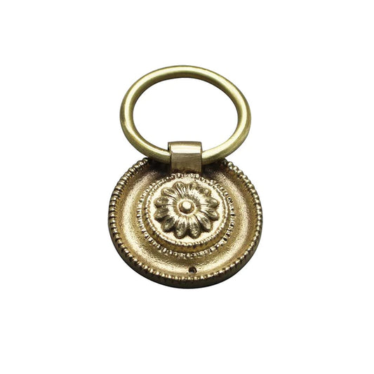 Traditional Rosette Ring Pull, Brass by AVE Home