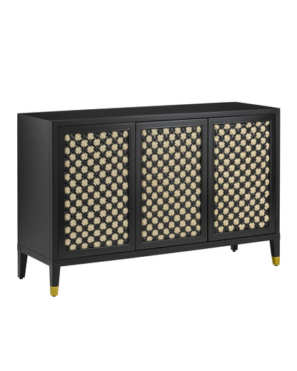 Bramford Black Cabinet by Currey and Company