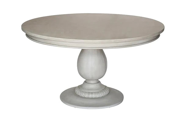 Charlotte Pedestal Dining Table -Aged French Grey by AVE Home