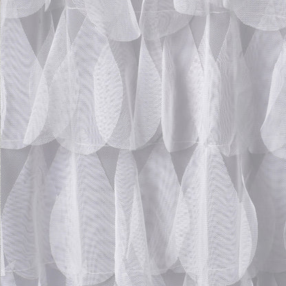 Chichi Ivory Cascading Tulle Petal Shower Curtain by Couture Dreams