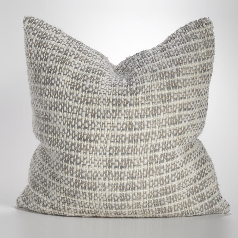 Cozi Grey/Ivory/Taupe Knit Euro Sham 26" Sq