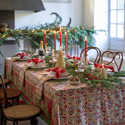 French Noel Red/Green Tablecloths by Colour Nature