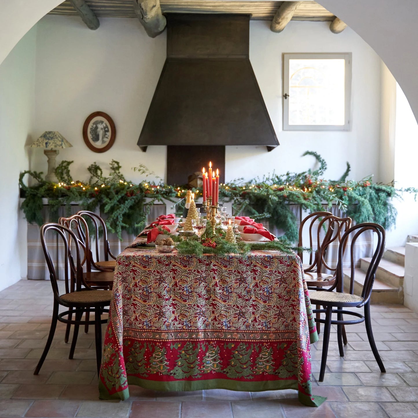 French Noel Red/Green Tablecloths by Colour Nature