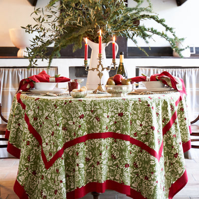 French Noel Red/Green Tablecloths by Colour Nature