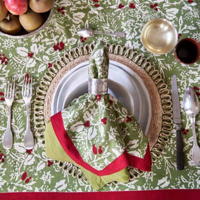 French Noel Red/Green Tablecloths by Colour Nature