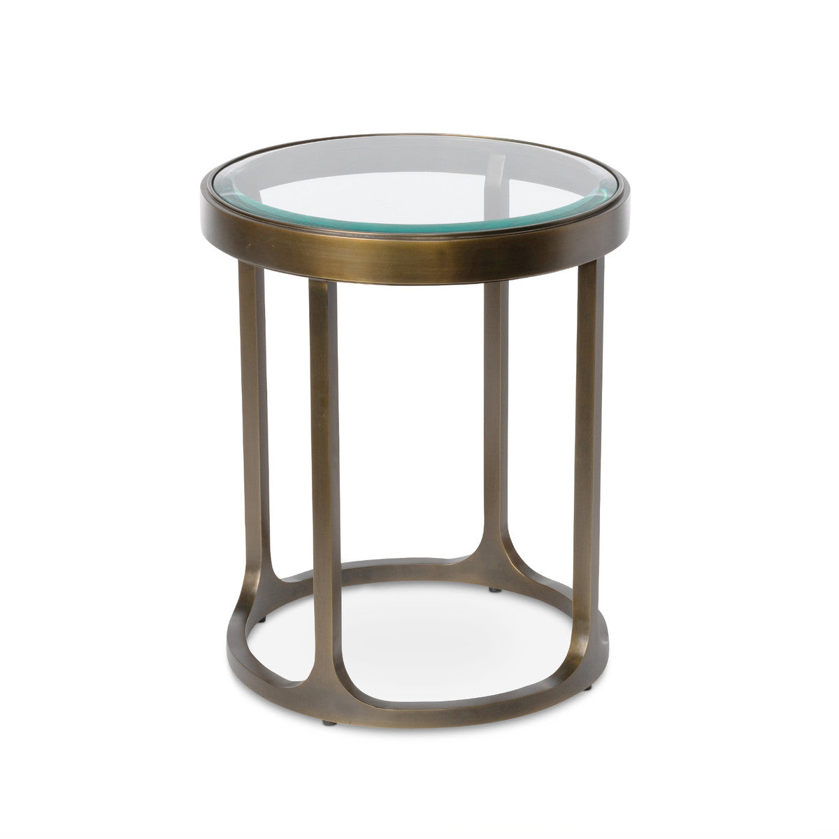 Antique Bronze Taurus Round End Table