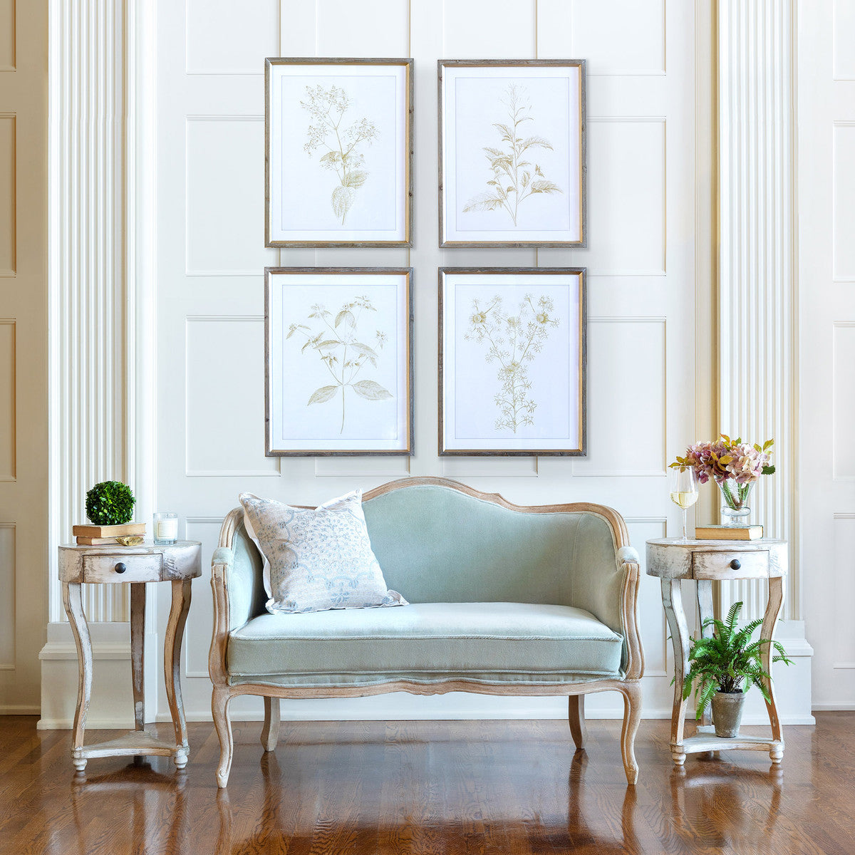 Rustic Country French Claudette Wood Accent Table