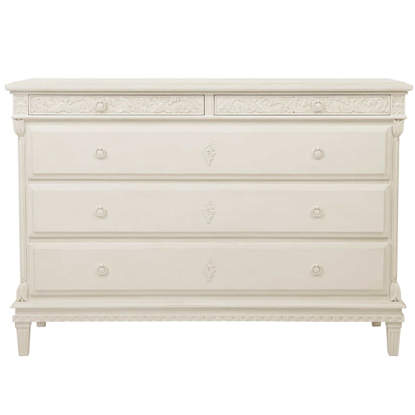 Constance Chest – Elegant 5 Drawer in White | Free Shipping