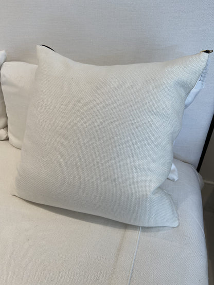 White & Black Throw Pillow by Tara Shaw