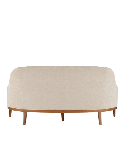 Inga Settee, Crhom Nona Oatmeal by Currey and Company