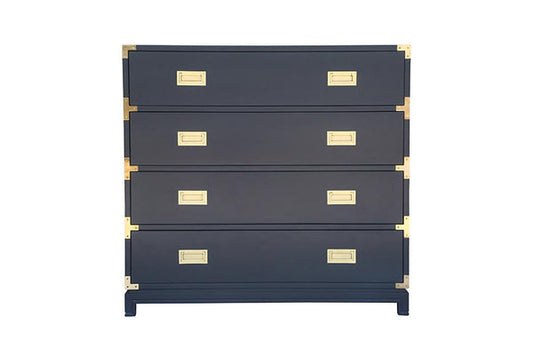 Large Carlyle Campaign Dresser - Navy by Ave Home