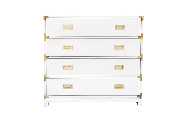 Carlyle Large Campaign Dresser in White by AVE Home