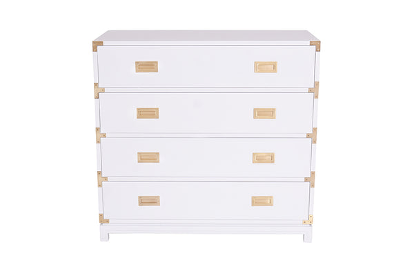 Carlyle Large Campaign Dresser in White by AVE Home