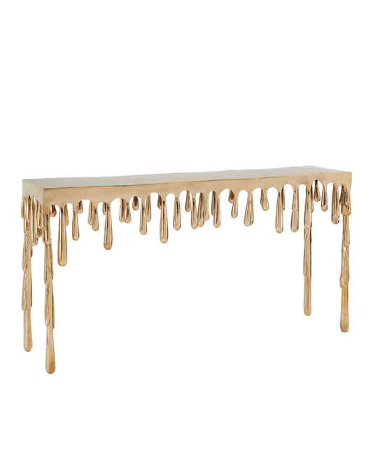 Liquid Gold Console Table by Currey and Company