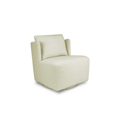 Contemporary Swivel Chair in Cirrus Cream Tara Shaw