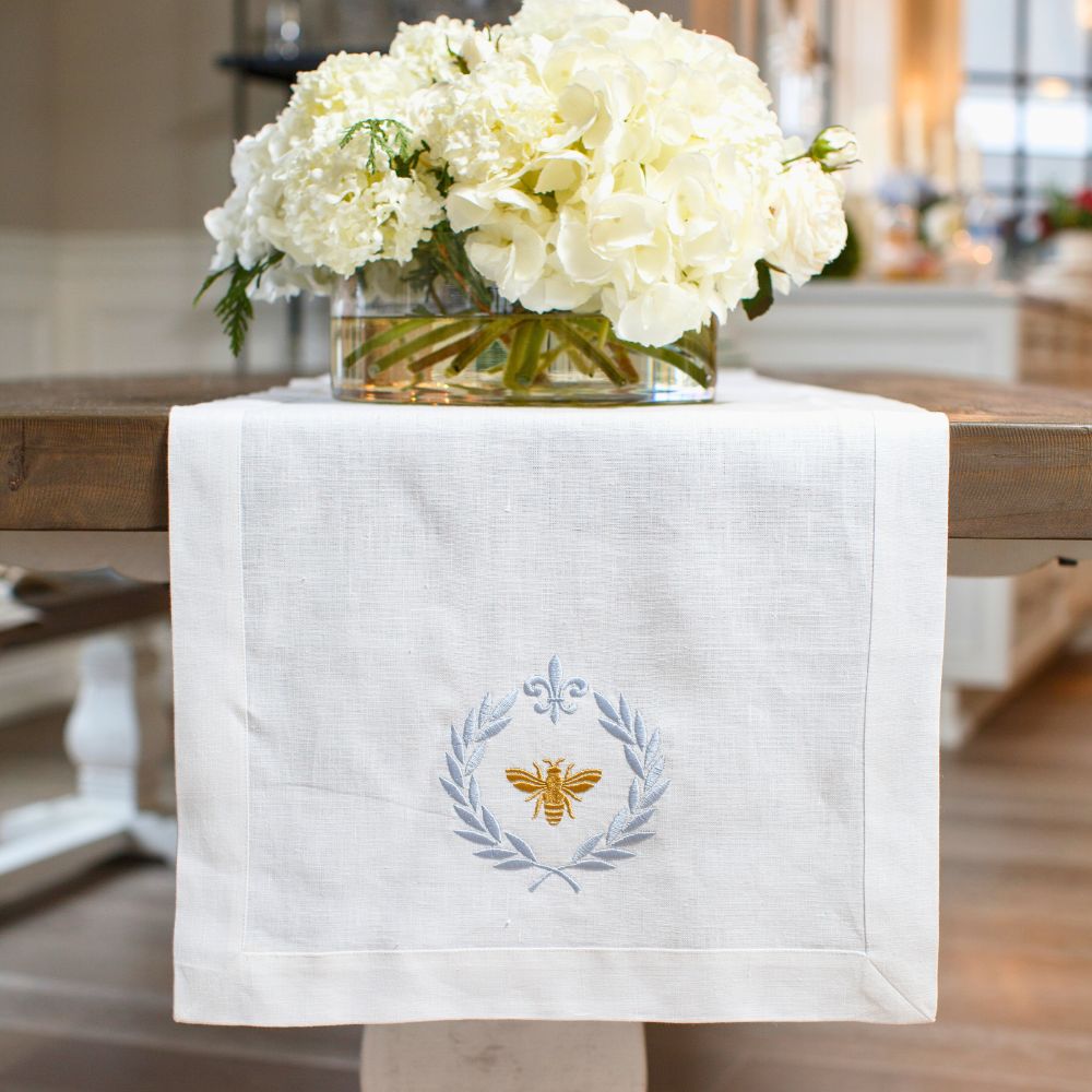 Italian Bee Linen Table Runner