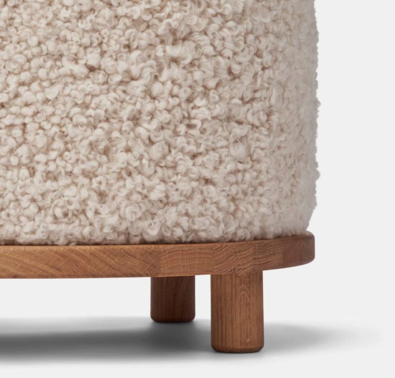 Round Wool Stool by Tara Shaw