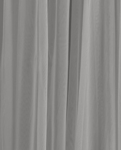 Whisper Grey Gathered Tulle Semi Sheer With Lining Window Curtains 108"