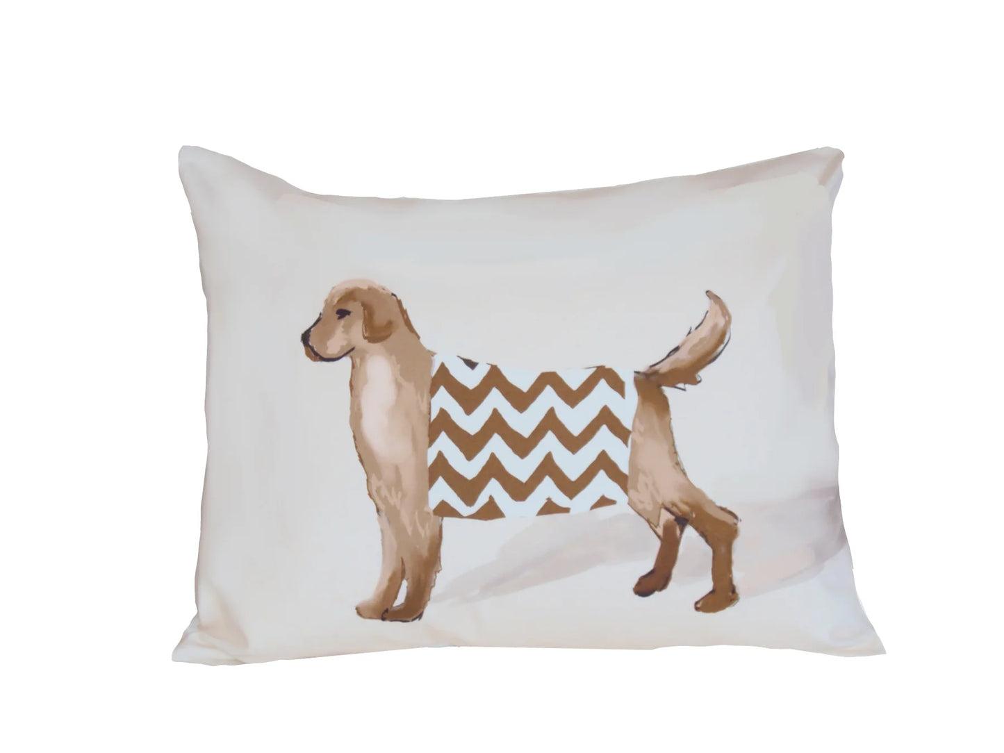 White Dog Throw Pillow by Dana Gibson